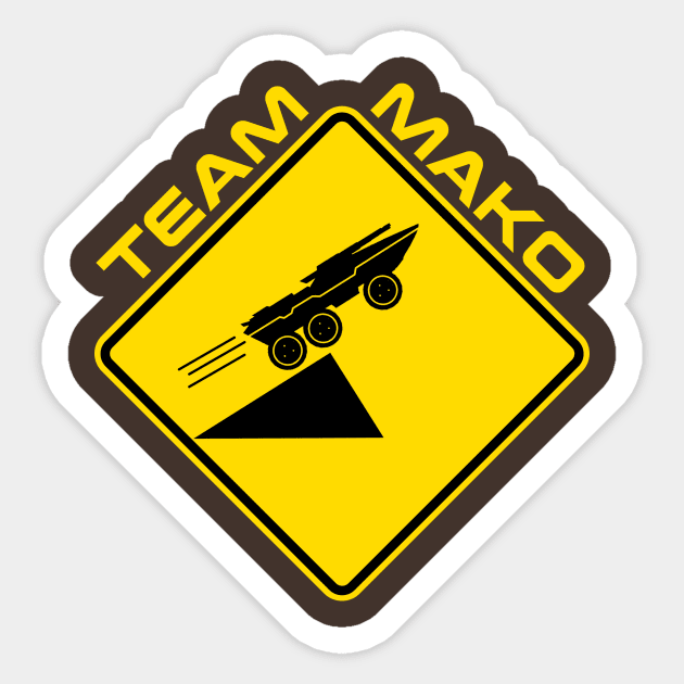 Mass effect Team Mako 2 Sticker by AlarisV